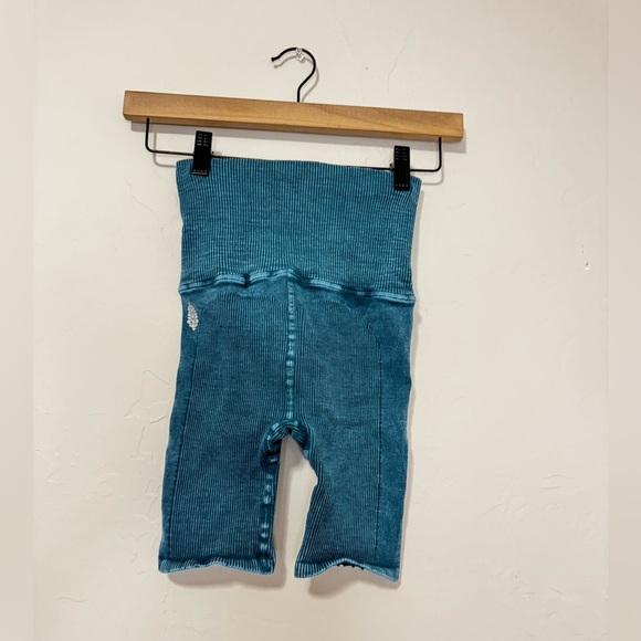 FP Movement by Free People Pants - Free People movement ribbed biker shorts high waisted turquoise blue size XS
